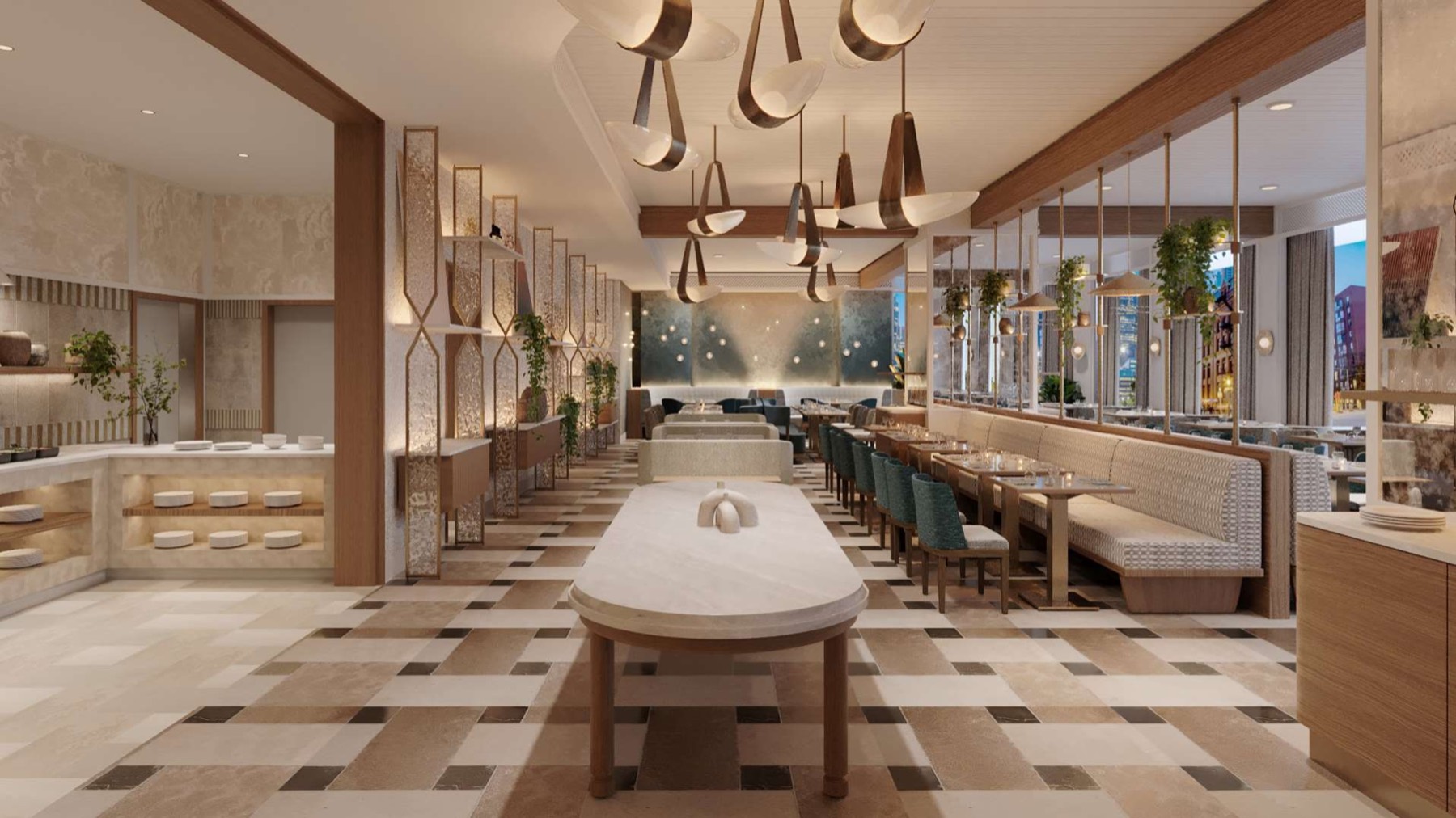 The Cloudstreet dining room in the afternoon